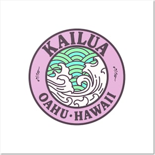 Kailua Hawaii Surf Badge Posters and Art